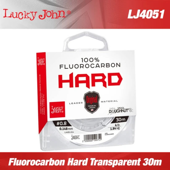 Fir Fluorocarbon Lucky John Hard Transparent 30m 0.16mm 2.3kg