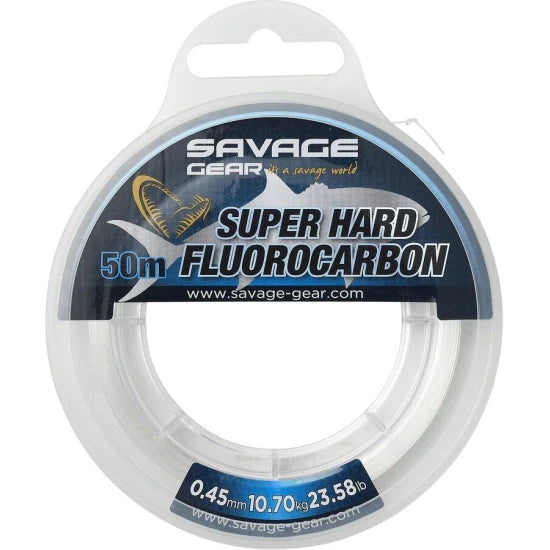 Fir Fluorocarbon Savage Gear Super Hard, Clear, 13.20kg, 0.50mm, 50m