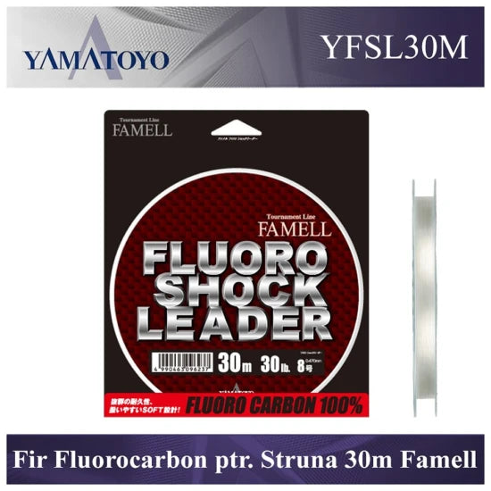 Fir Fluorocarbon Yamatoyo Ptr. Strune Famell Clear, 30m, 0.70mm (60lb)
