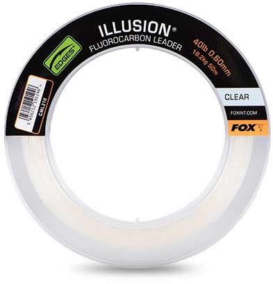 Fir Fox Illusion Fluorocarbon Leader, Clear, 30lb-13.6kg, 0.50mm, 50m