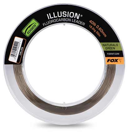 Fir Fox Illusion Fluorocarbon Leader, Natural Green, 30lb-13.6kg, 0.50mm, 50m