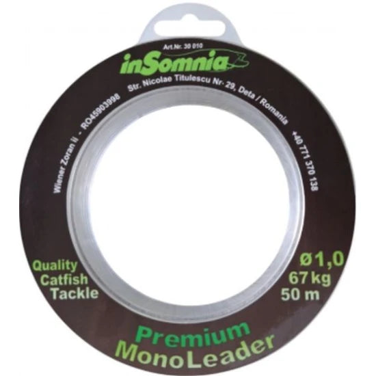 Fir Insomnia Monofilament Inaintas Leader Premium, Clear, 1.2mm, 79kg, 50m