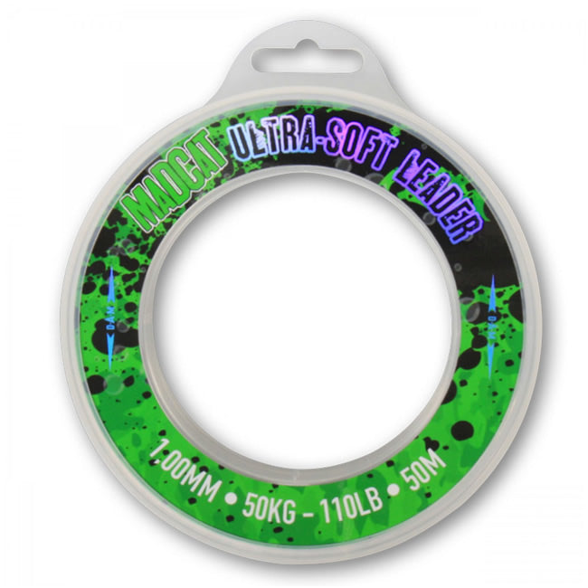 Fir Inaintas Monofilament Madcat Ultra-Soft Mono Leader 1.00mm 50m Transparent 50kg