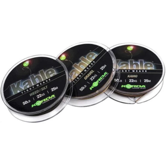 Fir Leadcore Korda Kable Tight Weave, Kamo, 50lbs, 7m