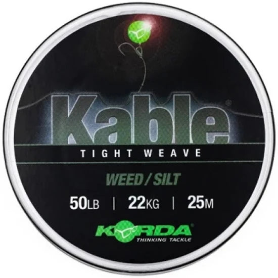 Fir Leadcore Korda Kable Tight Weave, Weed Silt, 50lbs, 7m