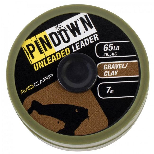 Fir Leadcore fara Plumb Avid Carp Pin Down Unleaded Leader 65lbs 7m
