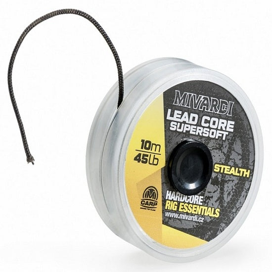 Fir Mivardi Leadcore Supersoft Hooklink, Stealth, 10m, 45lbs