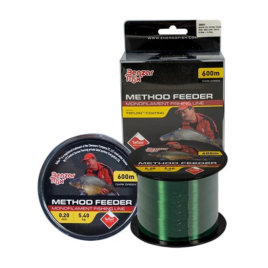 Fir Monofilament Benzar Method Feeder Mono Dark Green Verde Inchis 600m 0.25mm
