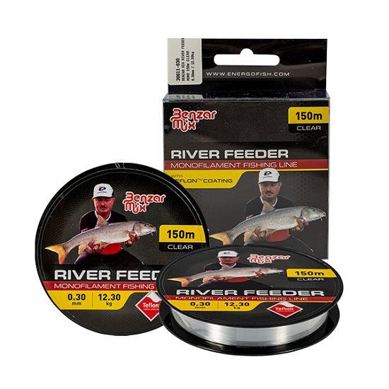 Fir Monofilament Benzar River Feeder Mono Clear Transparent 150m 0.22mm 6.60kg