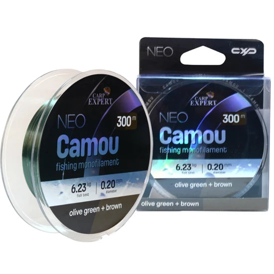 Fir Monofilament Carp Expert Neo Camou Line Green + Brown (camou), 0.25mm, 9.823kg, 150m