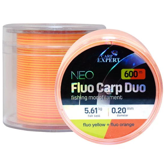 Fir Monofilament Carp Expert Neo Fluo Carp Duo Fluo Galben + Fluo Portocaliu, 0,25mm, 8.91kg, 600m