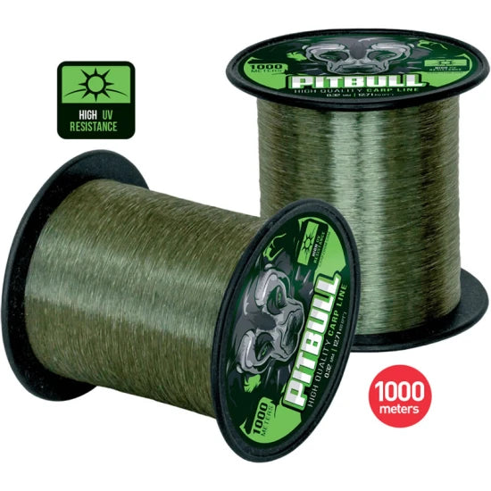 Fir Monofilament Carp Zoom Pitbull High Uv Carp, Grey, 1000m, 0.26mm, 8.90kg