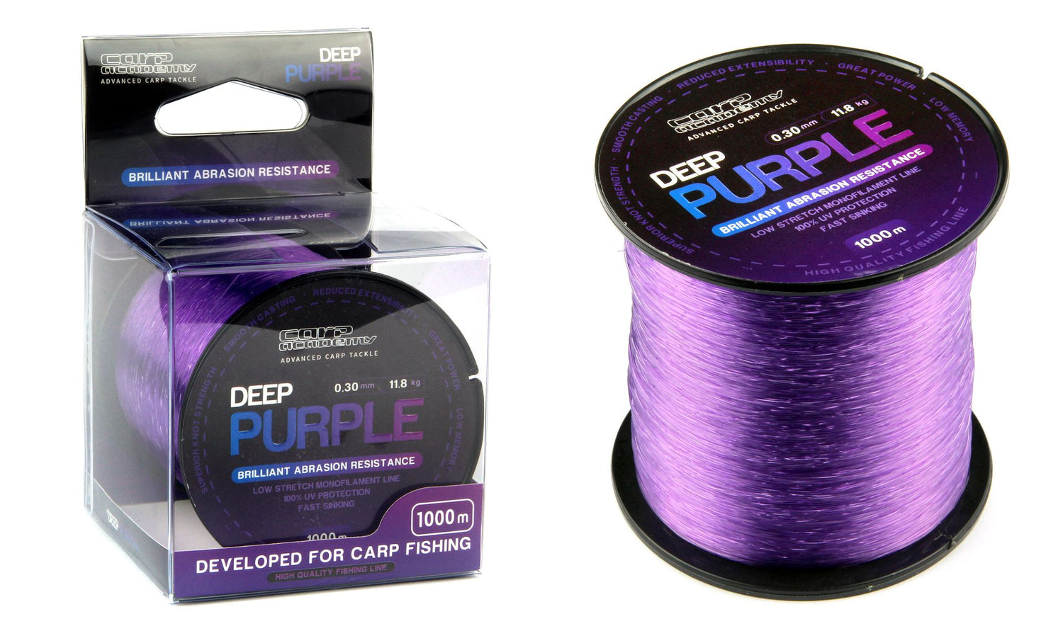 Fir Monofilament Carp Academy Deep Purple  1000m 0.30mm 11.80kg