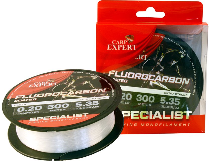 Fir Monofilament Carp Expert Fluorocarbon Coated, Clear, 8.73kg, 0.25mm, 300m