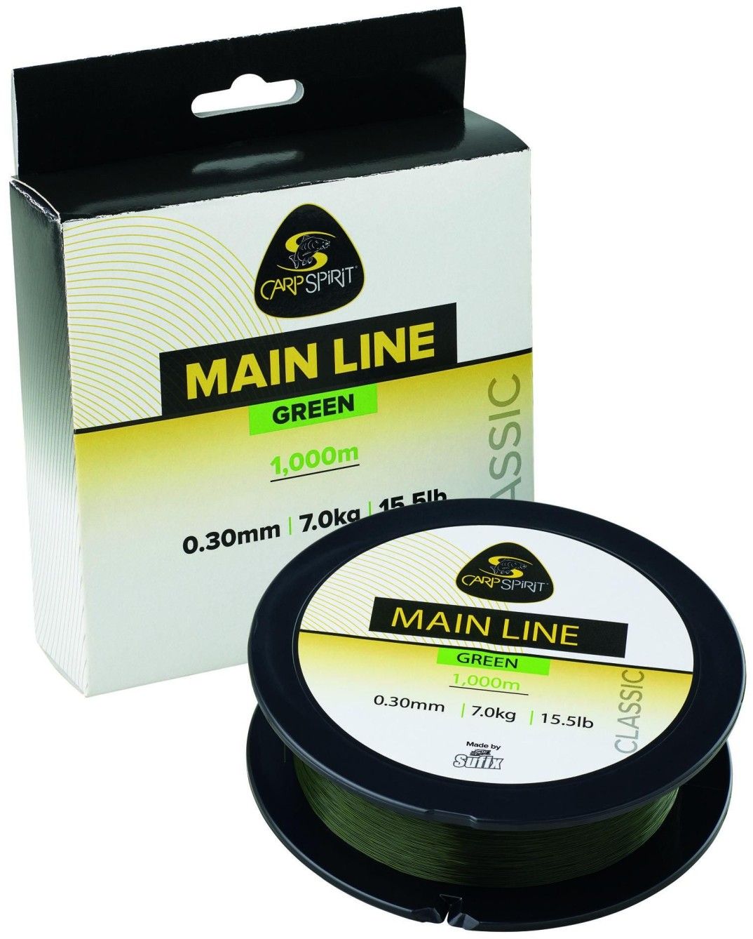 Fir Monofilament Carp Spirit Mainline, Green, 7kg, 0.30mm, 1000m