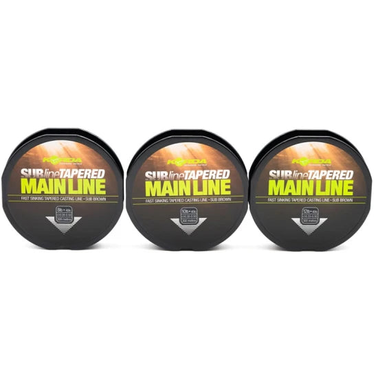Fir Monofilament Conic Korda Subline Tapered Mainline, Brown, 8-40lbs/0.28-0.50mm, 300m