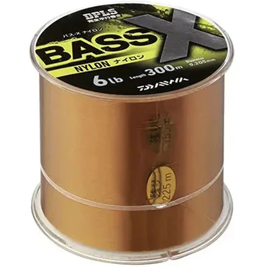 Fir Monofilament Daiwa Bass-x Nylon, Brown, 300m, 0.37mm, 20lbs/9.07kg