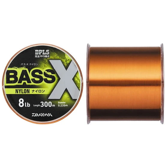 Fir Monofilament Daiwa Bass-x Nylon, Brown, 300m, 0.37mm, 20lbs/9.07kg