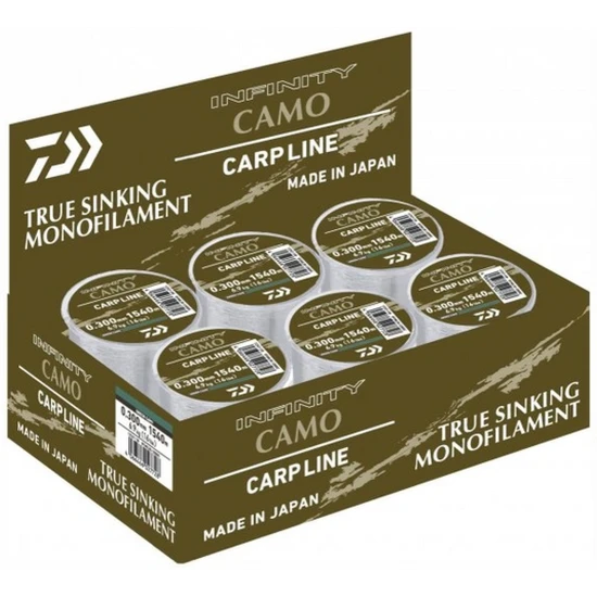 Fir Monofilament Daiwa Infinity Carp, Camo Green, 9.2kg, 0.34mm, 1200m