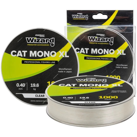 Fir Monofilament Energo Team Wizard Cat Mono Xl Catfish Transparent, 1.00mm, 61.50kg, 150m