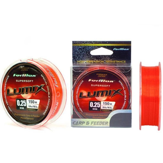 Fir Monofilament Formax Lumix Carp&feeder Red Fluo, 0.30mm, 150m