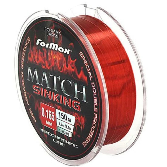 Fir Monofilament Formax Match Sinking, Dark Red, 0.18mm, 4.60kg, 150m