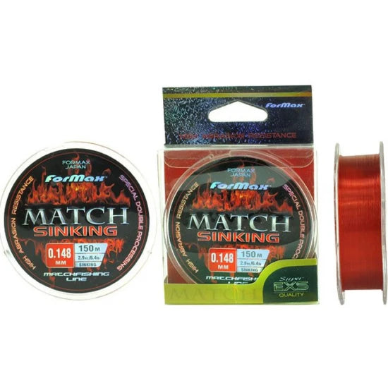 Fir Monofilament Formax Match Sinking, Dark Red, 0.22mm, 6.40kg, 150m
