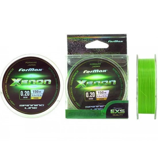 Fir Monofilament Formax Xenon, Verde Fluo, 8.60kg, 0.25mm, 300m