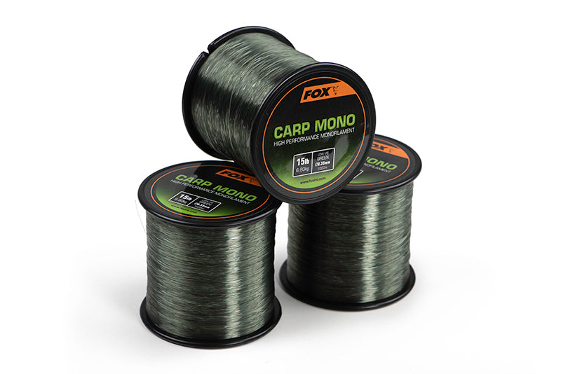Fir Monofilament FOX Carp Mono, Low-vis Green, 1000m 0.33mm