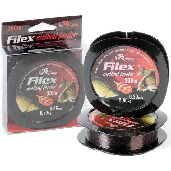 Fir Monofilament Filfishing Filex Method Feeder Dark Brown, 300m, 0.24mm, 7.90kg