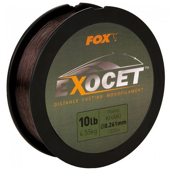 Fir Monofilament Fox Exocet Trans Khaki 1000m 0.26mm 4.55kg