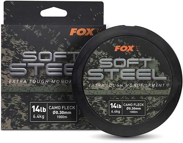 Fir Monofilament Fox Soft Steel Fleck, Camo, 6.4kg, 14lbs, 0.30mm, 1000m