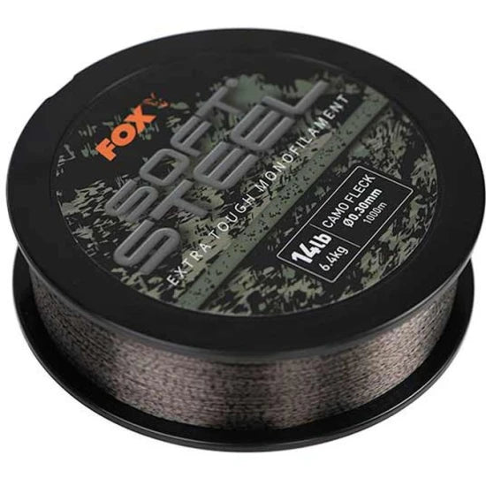 Fir Monofilament Fox Soft Steel Fleck, Camo, 9.1kg, 20lbs, 0.37mm, 1000m