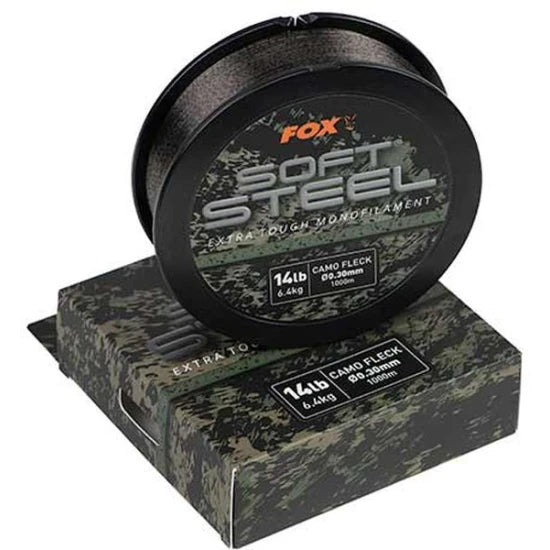 Fir Monofilament Fox Soft Steel Fleck, Camo, 9.1kg, 20lbs, 0.37mm, 1000m