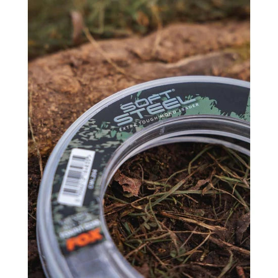 Fir Monofilament Fox Soft Steel Fleck Leader, Camo, 27.3kg, 60lbs, 0.70mm, 80m