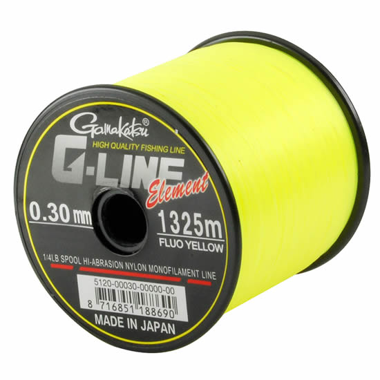 Fir Monofilament Gamakatsu G-Line Element Yellow 0.28mm/1490m/5.7kg