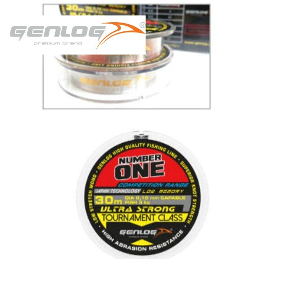 Fir Monofilament Genlog Number One Tournament Class, 0.20mm, 11.00kg, 30m