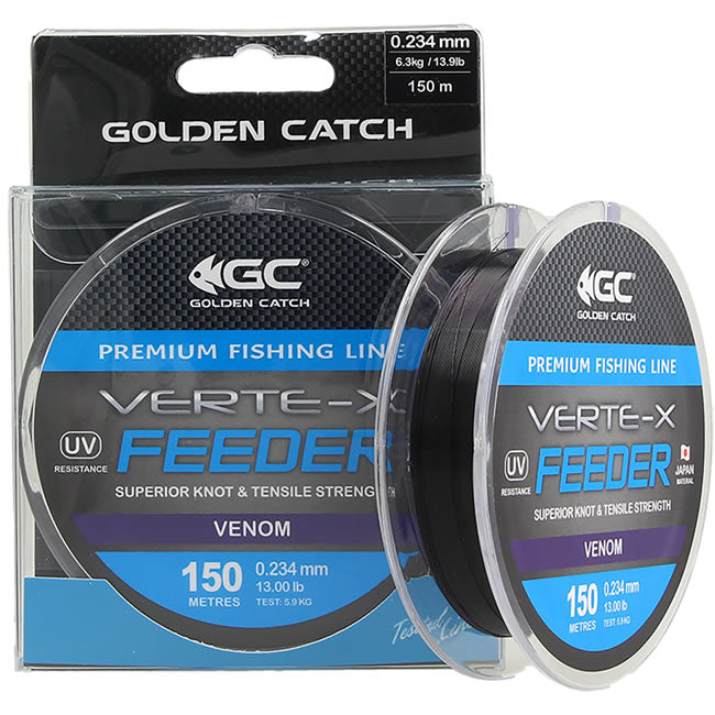 Fir Monofilament Golden Catch Verte-X Feeder Venom, 0.234, 5.9kg, 150m