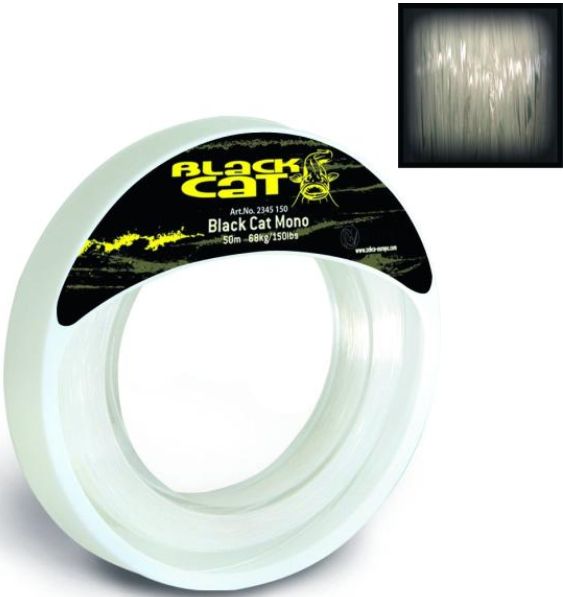 Fir Monofilament Inaintas Black Cat Mono Leader, 1.0mm, 54kg, 50m