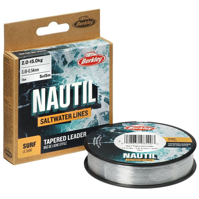 Fir Monofilament Inaintas Conic Berkley Nautil Tapared Transparent, 0.18-0.54mm, 5x15m/75m