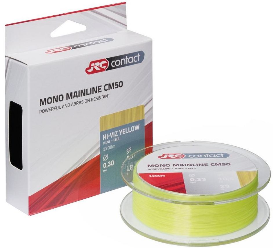 Fir Monofilament JRC Contact CM50 Crap, HightViz Yellow, 7kg, 0.28mm, 600m