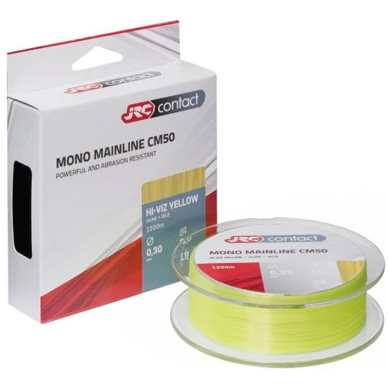 Fir Monofilament Jrc Contact Cm50 Crap, Hightviz Yellow, 8kg, 0.30mm, 1200m