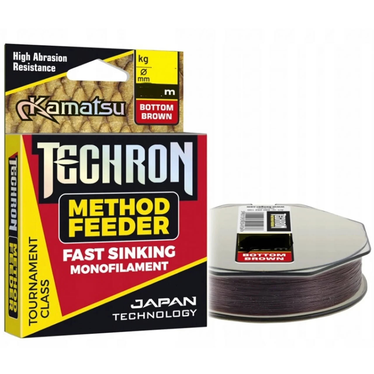 Fir Monofilament KAMATSU Techron Method Feeder Fast Sinking, Brown, 0.26mm, 7.95kg, 300m
