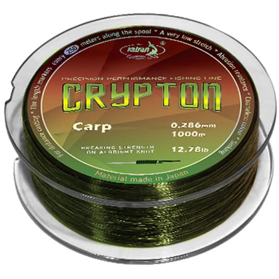 Fir Monofilament Katran Crypton Carp, Camo, 1000m, 0.371mm, 9.66kg