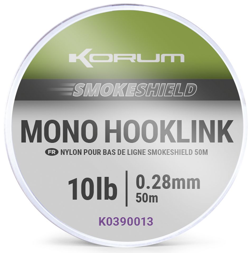 Fir Monofilament KORUM Smokeshield Mono Hooklink, 15lbs, 0.33mm, 50m