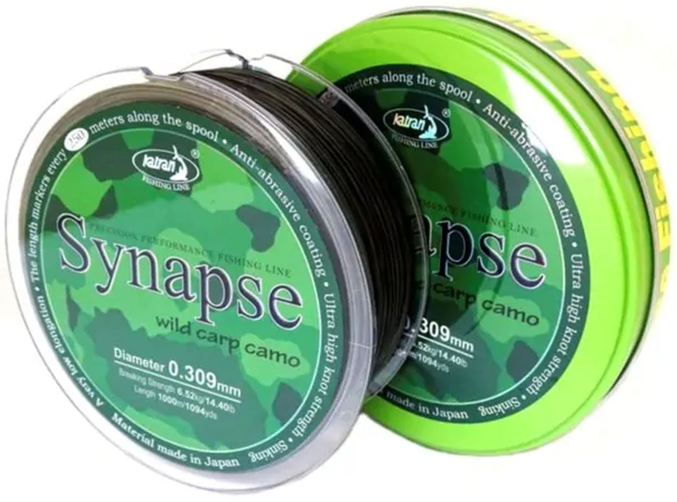 Fir Monofilament Katran Synapse Wild Carp Camo, 0.437mm, 12.95kg, 1000m