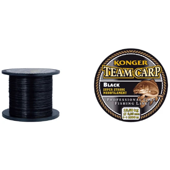 Fir Monofilament Konger Team Carp Black 0.25mm, 8kg, 1000m