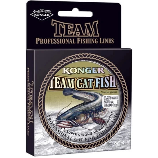 Fir Monofilament Konger Team Catfish Grey 0.80mm, 37kg, 250m