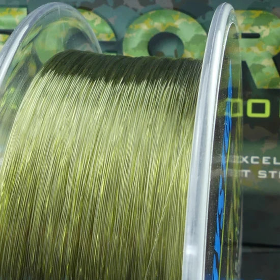 Fir Monofilament Kryston Score Longshot Mono, Olive, 0.33mm, 18.5lbs/8.8kg, 1000m