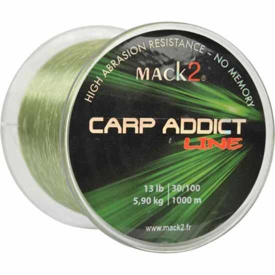 Fir Monofilament Mack2 Carp Addict, Green, 1000m, 5.9kg, 0.30mm
